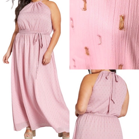 Modcloth Illuminated Elegance Maxi Dress Pink XL - Picture 1 of 16
